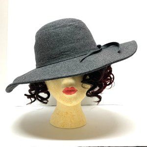 Leith Nordstrom Wool Blend Gray Felt Large Brimmed Floppy Hat